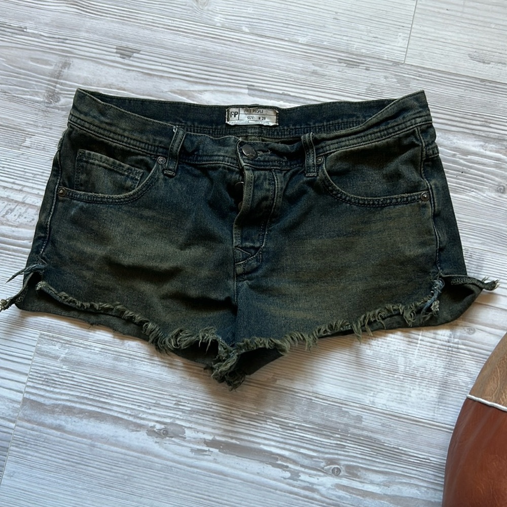 Free People Low Rise Denim Shorts, 28